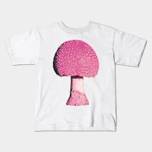 Pink Mushroom Amanita Kids T-Shirt